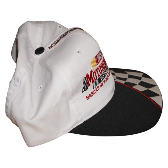Vintage NASCAR Motordrome Speedway Snapback Hat Checkered Flag Racing Cap - Picture 3 of 6